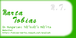 marta tobias business card
